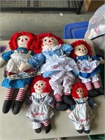 Raggedy Ann dolls