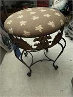 Metal Cloth Covered Stool