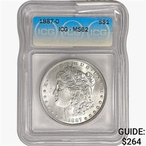 1887-O Morgan Silver Dollar ICG MS62