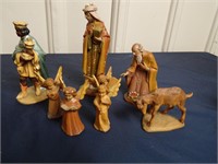 Mostly Wood Carved Nativity Pieces - on is ANRI