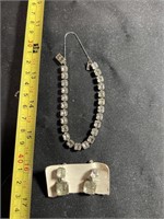 Vintage rhinestone bracelet and earrings