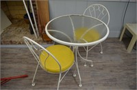 Metal Ice Cream Table & 2 Chairs