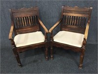 King Size Wood Padded Chairs