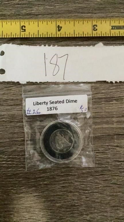 Rare 1876 Liberty Seated Dime