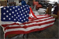 Large Nylon Embroiderd Stars American Flag. New