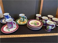 Avon mugs and sandwich plates