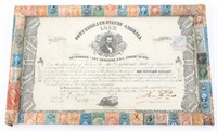 FRAMED 1862 CONFEDERATE STATES $1000 LOAN BOND