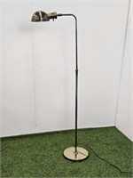 ADJUSTABLE BRASS DOME SHADE PHARMACY FLOOR LAMP