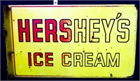 Vntg 20.5x12 metal Hershey's Ice Cream flange sign