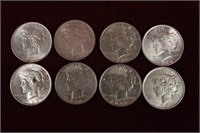 8pcs (4) 1923 & (4) 1922 Peace Dollars