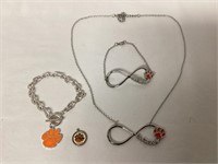 Clemson University Tigers Necklace, Bracelets,