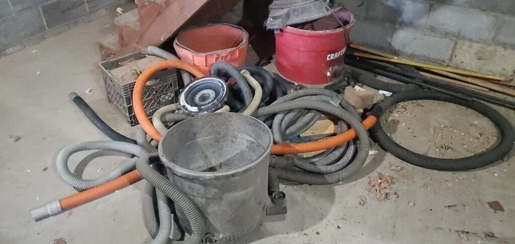 Assorted hoses and she vac parts