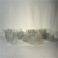 Assortment of Clear Glass Mini Bowls
