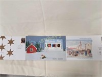 3 Xmas Unopened Day of Issue Stamps