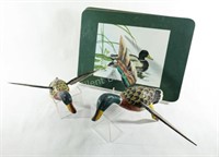 Flying Hand Painted Duck Decoys & Place Mats