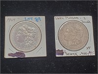 1884 1903 O 90% Silver Morgan Dollars.