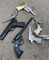 Toy hand guns and 1 BB gun