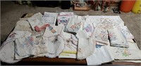 Lot of Vintage Fancy Works, Doilies, Table