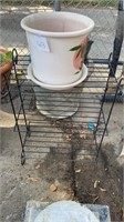 Flower pot and wire shelf f