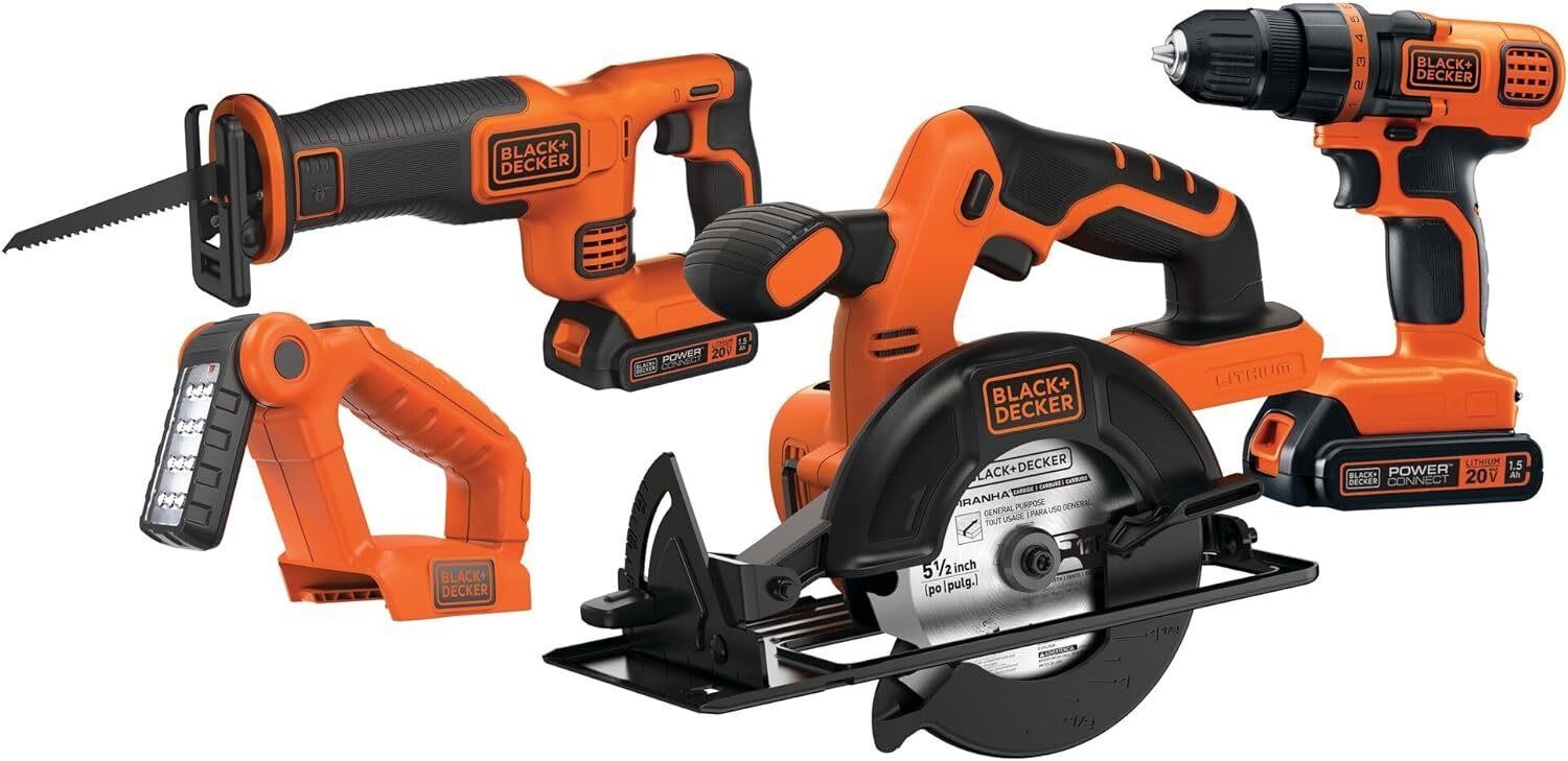 BLACK+DECKER 20V MAX Power Tool Combo Kit  4-Tool