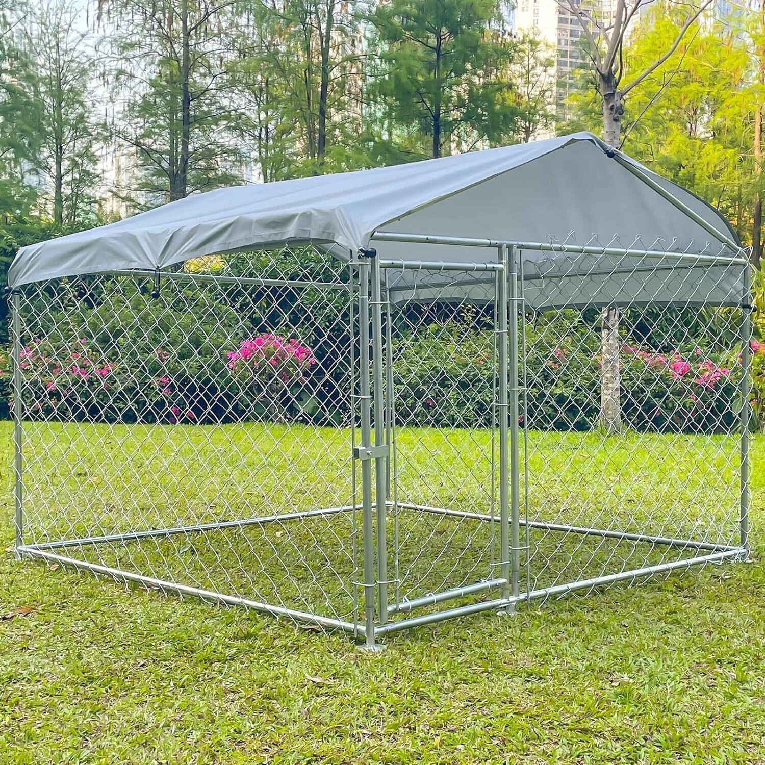 Dog Kennel  Large Outdoor Steel  78x78x60