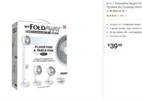 Foldaway Rechargeable Floor and Table Fan