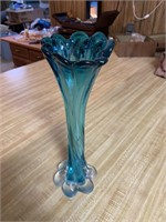 Blue Glass Vase (living room)