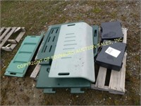 (2) PORTABLE GAS STOVES & POLY COMPOSTER