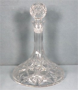 Quality Cut Lead Crystal Ship's Decanter