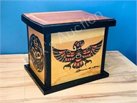Wood lidded box - Haida design