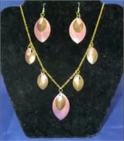 lightweight aluminum necklace and earring set