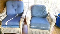 2 wicker chairs