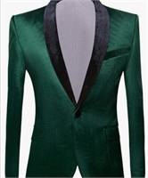 New (Size M) Mens Fashion Velvet Suit Jacket Slim