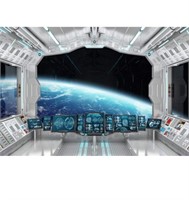 (New) Leyiyi 7x5ft Spaceship Interior Backdrop 3D