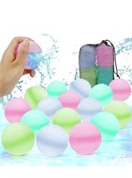 (New) 16Pcs Reusable Water Balloons, Silicone