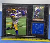 Ax-Zahir 91, St. Louis Rams signed plaque