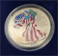 2001 Painted American Silver Eagle