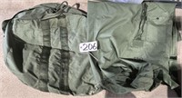 2 Canvas Backpack Style Military Bags