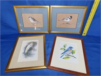 3 Nancy & 1 William Rhett Framed Bird Art