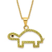 Sterling Silver Turtle Pendant Necklace