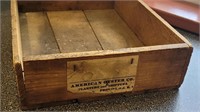 American oyster Co wooden advertising crate