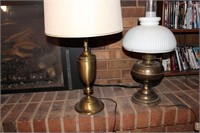 Antique Rayo and MCM Brass Lamp