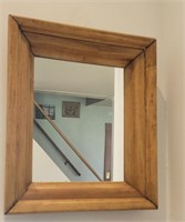 Pine mirror Aprx 12x24 - hanging near kitchen