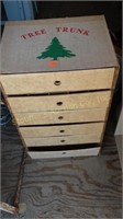 Tree Trunk, cardboard ornament storage