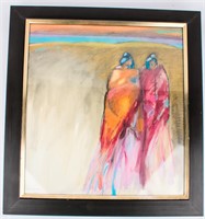 Art R.C. Gorman 1966 Original Pastel Painting Rare