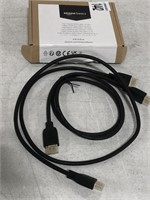 AMAZON BASICS HIGH SPEED HDMI CORD 2PCS 37.5IN EA