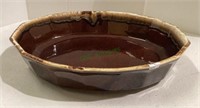 Large McCoy brown stoneware baking dish