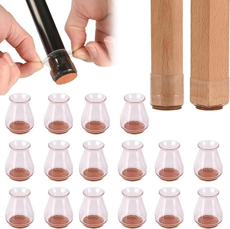 SILICONE CHAIR LEG FLOOR PROTECTORS [16 PACK]