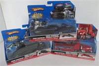 (2) Diecast Truck & Transporters By Hot wheels.