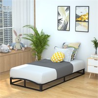 Amazon 6 Metal Bed with Wood Slat  Twin